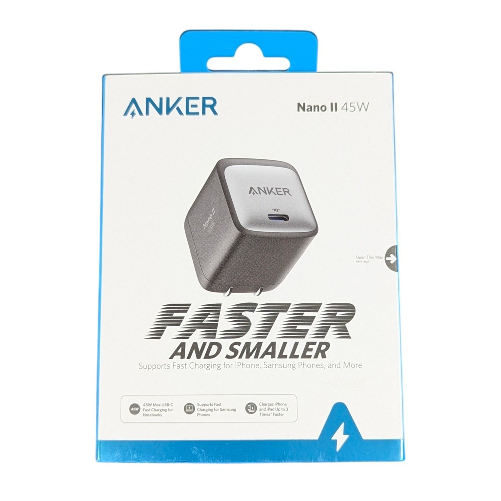 Cc1N Anker Nano II 45W USB-C‎ Smaller Wall Charger - Black/Gray (A2664J11-1)